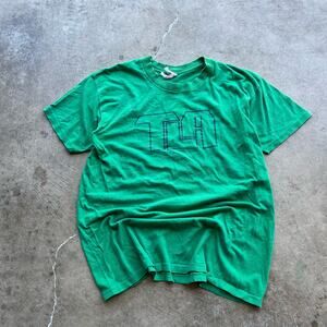 vintage 80s TLA single stitch green tee shirt size large